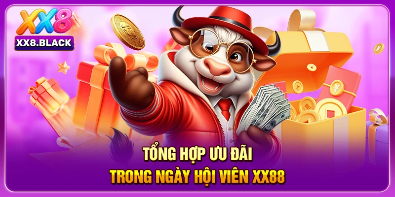 Tổng hợp ưu đãi trong ngày hội viên XX88